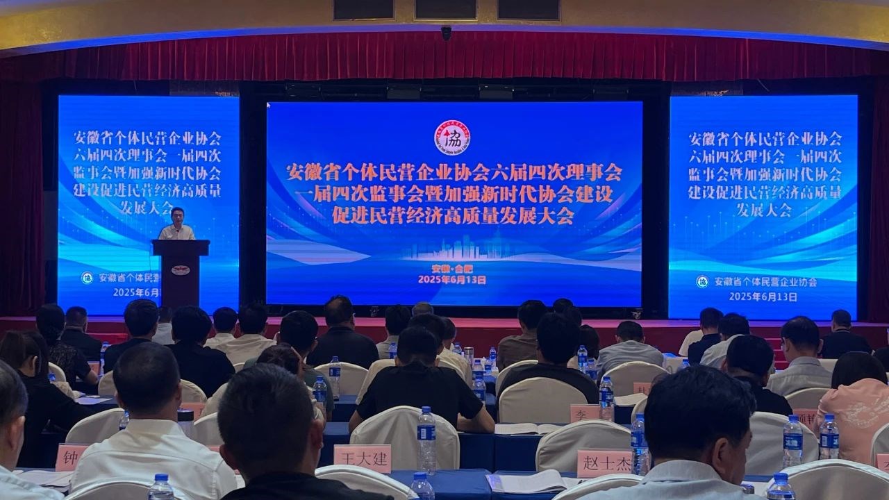 安徽省个体民营企业协会六界四次理事会召开，，，，省个协副会长单位尊龙时凯智能科技集团董事长高逢满应邀出席会议
